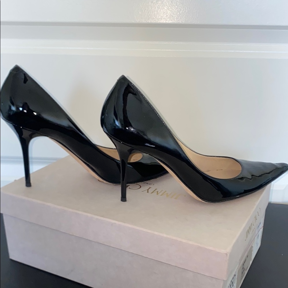 Jimmy Choo Black Patent Leather Pumps - Picture 4 of 7